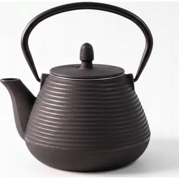 Konvice na čaj KONVICE LITINOVÁ ZÁZVOROVÁ S VAŘIČEM 1000 ML YUKI ČERNÁ NA ČAJ