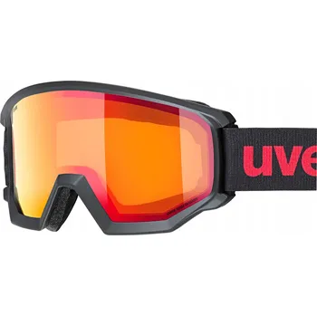 Lyžařské brýle UVEX Athletic FM black matt/mirror red orange clear OS