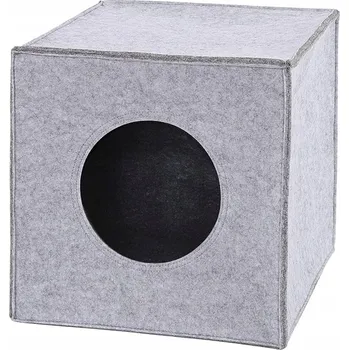 Obraz Bouda pro kočky šedá, čtvercová, 37 cm x 33 cm x 33 cm