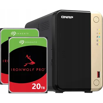 NAS server Qnap TS-264 16GB RAM 40TB HDD (2x20TB) 2.5GbE LAN