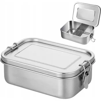 Svačinový box Vodotěsný Lunchbox 850 ml Svačinový box s klipsy do školy, na hory, na lyže