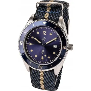 Hodinky PÁNSKÉ HODINKY MODRÝ ŘEMÍNEK NÁMOŘNICKÝ ANALOGOVÉ QUARTZ ELEGANTNÍ