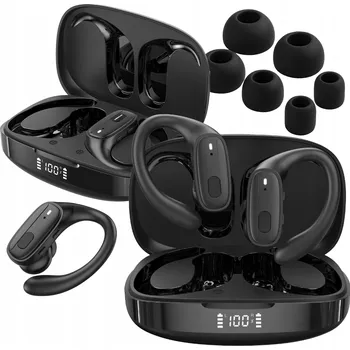 Sluchátka BEZDRÁTOVÁ SLUCHÁTKA DO UŠÍ Lewer Y80 sportovní s mikrofonem PRO BASS BT 5.3