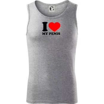 I love my penis - Tílko pánské Core - XL ( Tmavě šedý melír )