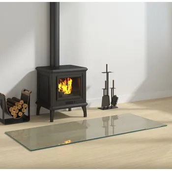 Krbová kamna vidaXL Skleněná deska pod kamna obdélníková 120 x 50 cm [324131]