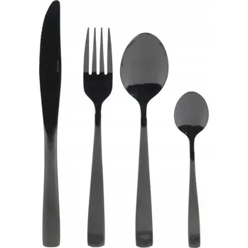 Příbor Sada příborů 16 ks pro 4 osoby černé Salter