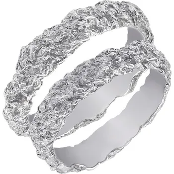Prsten Platinové snubní prsteny s nerovným povrchem Zoenna