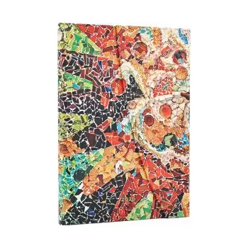 Cizojazyčná kniha 2026 Gaudi's Sun (Gaudi’s Mosaics) Midi 12-month Horizontal Hardcover Flexi Dayplanner 2026 (Wrap Closure) (Paperblanks)(Pevná)
