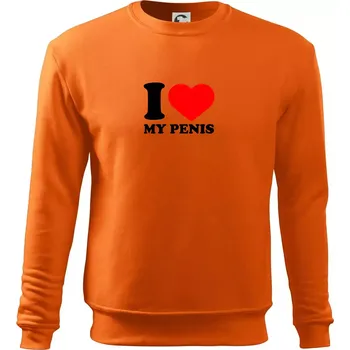Pánská mikina I love my penis - Mikina Essential pánská - L ( Oranžová )
