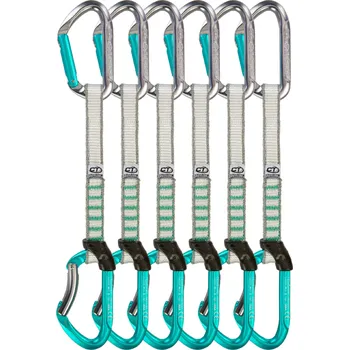 smyčka Climbing Technology Salto Set Nylon - 6 PACK Barva: Titanium/Acquamarine, Velikost: 12