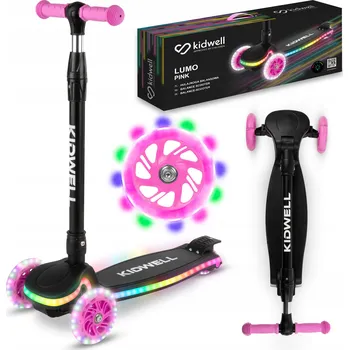 Koloběžka LED koloběžka KIDWELL Lumo Pink balanční svítící kolečka růžová