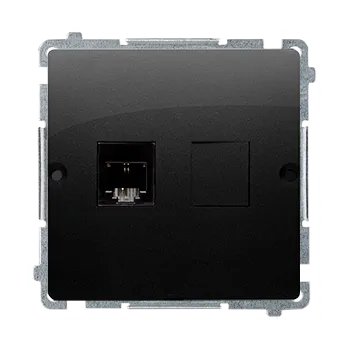 Elektrická zásuvka Zásuvka telefonní 1 násobná RJ11, Simon Basic BMTF1.02/49, černá