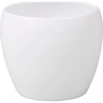 Obal na květináč Obal na květináč keramický LUNA ISLAND METALIKA Ø 11 x 9 cm bílý