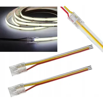 LED osvětlení Spojka pro LED COB CCT pásky IP20 10mm konektor s kabelem pro multiwhite