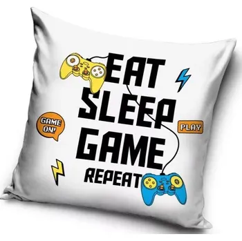 Povlak na dekorativní polštářek POVLAK NA POLŠTÁŘ GAMER Ca 201025 bílý Velikost: uni