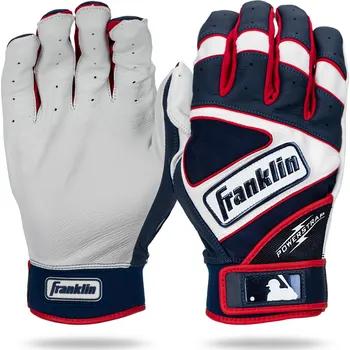 Pálkařské rukavice na baseball a softball Baseballové pálkařské rukavičky Franklin Powerstrap® - Navy/Red L