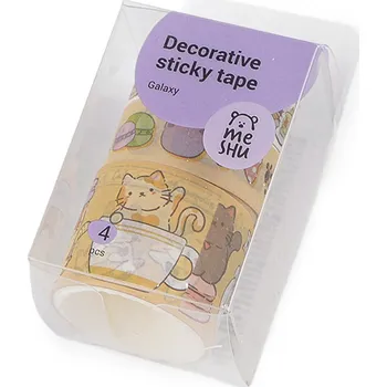 Washi ozdobná lepicí páska dětské motivy sada, barva 5 krémová
