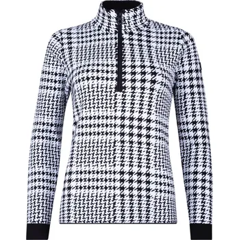 NEWLAND N4 6777 MADONNA DI CAMPIGLIO LADY T-NECK WHITE/BLACK Velikost: S WOMEN’S HALF ZIP SWEATER