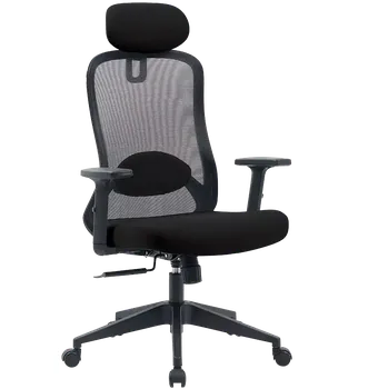 COSTA, židle kancelářská, sedák + podhlavník + bederní opěrka černá