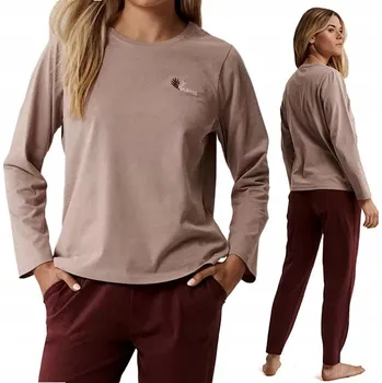 Dámské pyžamo Dámské pyžamo teplákové soupravy 100% Bavlna Domácí souprava ATLANTIC NLP-498 - M