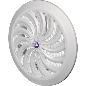 Větrací mřížka Awenta ventilační mřížka kulatá průměr 100-150 mm T88 se síťkou bílá, nastavitelná
