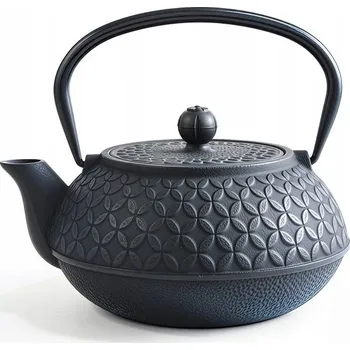 Konvice na čaj KONVICE LITINOVÁ ZÁZVOROVÁ S VAŘIČEM SABI 1000 ML ČERNÁ NA VAŘENÍ