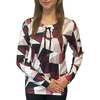 Dámská halenka Halenka Kepa style béžovo-vínová do lemu velikosti Kepa: 38