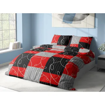 Povlečení Aaryans Harley červené 140 x 200, 70 x 90 cm knoflík