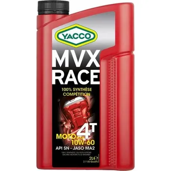 Motorový olej YACCO motorový olej plně syntetický MVX RACE 4T 10W60 2l