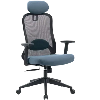 COSTA, židle kancelářská, sedák + podhlavník + bederní opěrka šedá