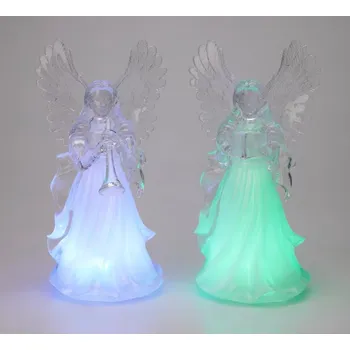 Vánoční dekorace HOMESTYLING Vánoční dekorace anděl svíticí 30 cm barevný KO-AX5351050knih