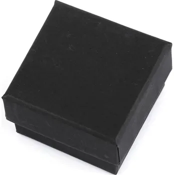 Krabička na šperky 5,5x5,5 cm černá 12 ks