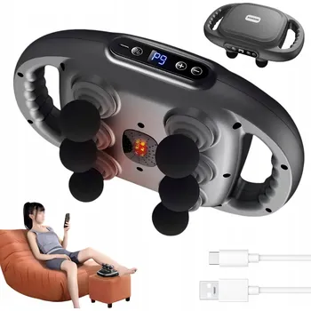 Masážní přístroj MASÁŽNÍ PISTOLE NA ZÁDA A TĚLO MASÁŽNÍ PŘÍSTROJ MASSAGE GUN SE 6 MASÁŽNÍMI HLAVICEMI