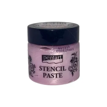 Výtvarná barva Šablonovací pasta PENTART 50ml - cukrová vata, perleťová