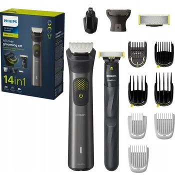 Holicí strojek Sada 14v1 Zastřihovač Philips MG9550/15 + Holicí Strojek Oneblade na obličej, tělo a vlasy