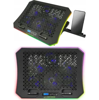 CHLADICÍ PODLOŽKA POD NOTEBOOK NOTEBOOK herní + DRŽÁK NA TELEFON, TICHÁ