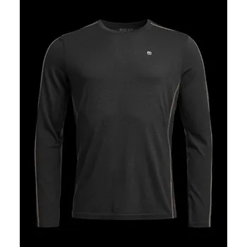 Pánské Tričko Ortovox 185 Rock'N'Wool Long Sleeve Men's Barva: Black Raven, Velikost: M