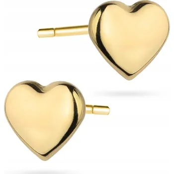 Náušnice KRÁSNÉ ZLATÉ NÁUŠNICE ryzost 585 SRDCE SRDÍČKA 14k