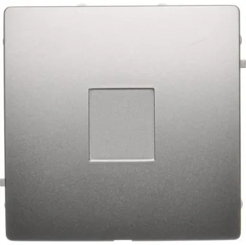 Elektrická zásuvka Kryt zaslepovací bez kovového třmenu, Simon Basic BMP/43, stříbrná metalizovaná
