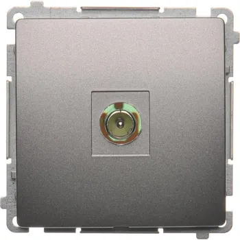 Elektrická zásuvka Zásuvka anténní R+TV 1 násobná koncová oddělená, Simon Basic BMAK3.01/21, ocel