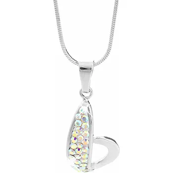 Módní doplněk JSB bijoux s.r.o. Stříbrný náhrdelník se zakřiveným designem a krystaly Swarovski AB (Stříbro 925/1000)