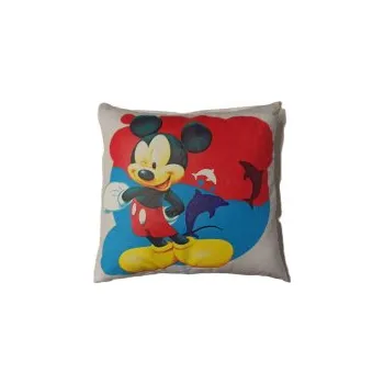 Dekorativní polštářek Dětský povlak na polštář 40x40 cm - Mickey Mouse / bílá