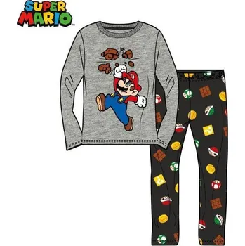 Chlapecké pyžamo PYŽAMO SUPER MARIO f UK 23 - 68201 - 052c šedo - černé Velikost: 6
