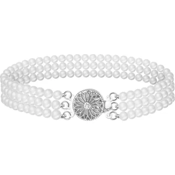 Náramek Stříbrný náramek s perlami - rozeta - AP542-1830