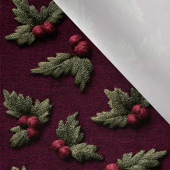 Zbytek - Bavlna premium NELA vyšívané bobulky