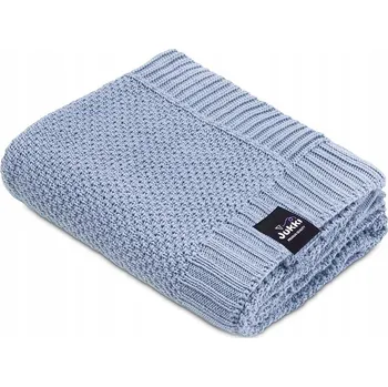 Dětská deka PLETENÁ DEKA PREMIUM BAVLNA 80 x 100 cm MODRÁ