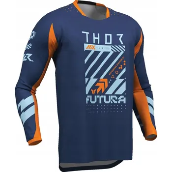 Moto bunda DĚTSKÁ MIKINA NA MOTOKROS THOR LAUNCHMODE FUTURA YTH NAVY/ORANGE XS