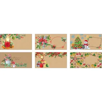 Obálka Obálka vánoční kraft 220x110mm , mix