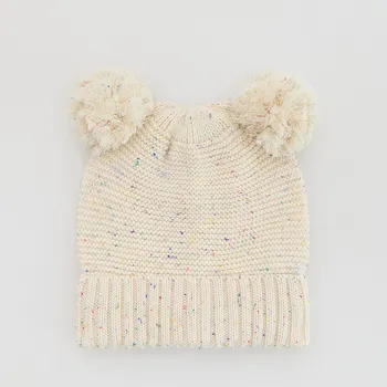 Reserved - Bavlněná čepice s ušima - krémová - 329HG-01M - 329HG-01M-R03