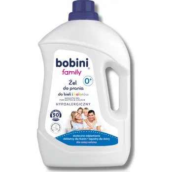 Prací prostředek Bobini Family Gel na Praní Bílého a Barevného Prádla pro Celou Rodinu 2,5L - 50 praní